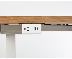 Miki Under Mount - White - 1 Power - 1 USB-A+C